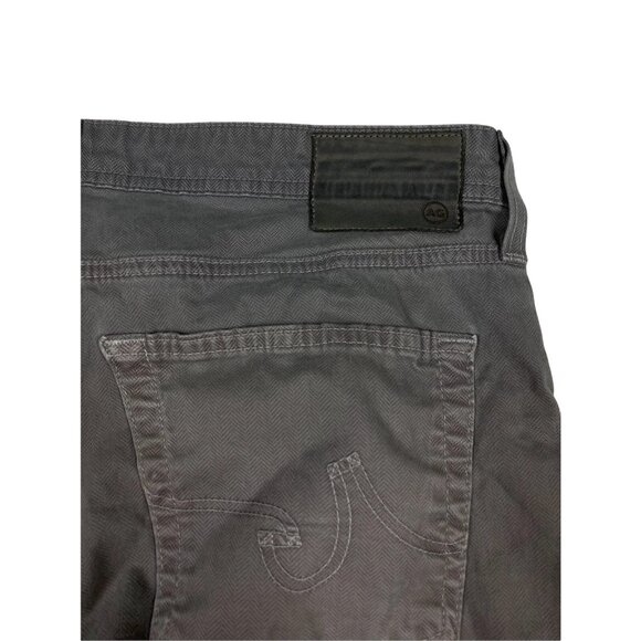 AG Adriano Goldschmied Everett Pants Mens 36x32 Slim Straight Herringbone Gray - Picture 5 of 5